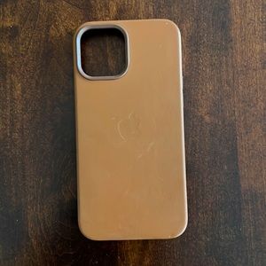 Apple Leather Case with MagSafe (for iPhone 12 Pro Max) - Saddle Brown
